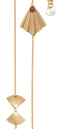 PENDULUM - lang halskæde/long necklace  - art deko fan 